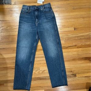 Sandro Raw Hem, Straight Leg Jeans - Size 38